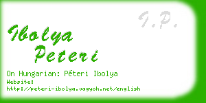 ibolya peteri business card